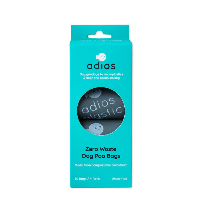 Adios Poo Bags 4 Roll Box (with handles)