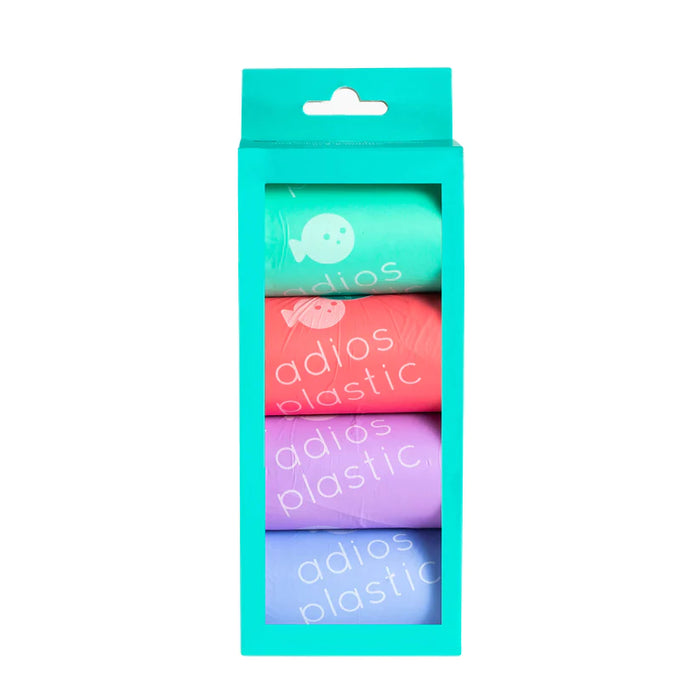 Adios Poo Bags 4 Roll Box (with handles)